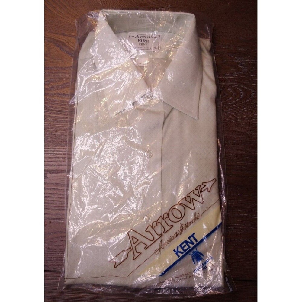 VTG NOS Arrow Kirk Kent Gentleman's Fit Dress Shirt Size 16